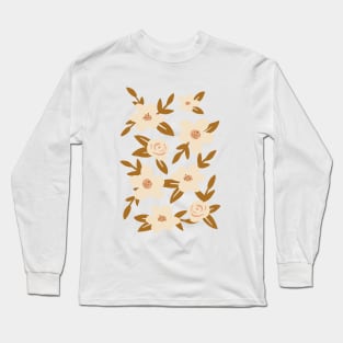 Brushed Florals on Gold Long Sleeve T-Shirt
